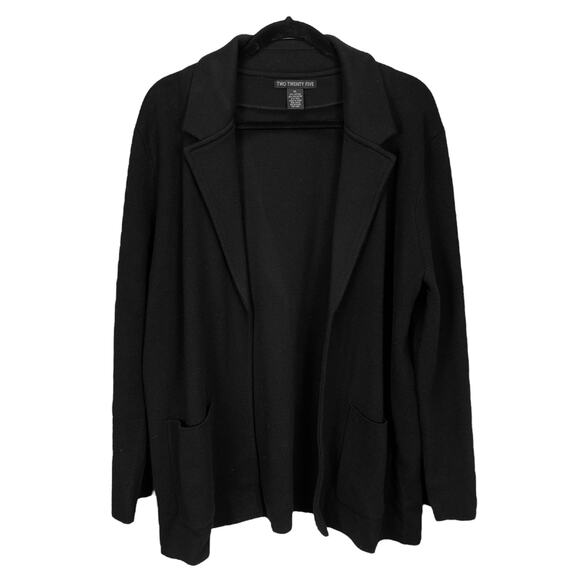 TWO TWENTY FIVE Women's WOOL BLEND CARDIGAN Black Size XL - Picture 1 of 4
